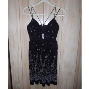 Cache Beaded Floral Sweetheart Built-in Bra Sleeveless Mini Slip Dress 4